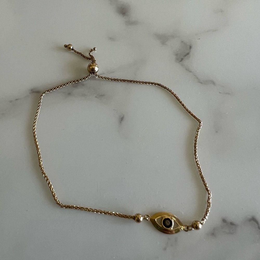 10k gold evil eye bracelet